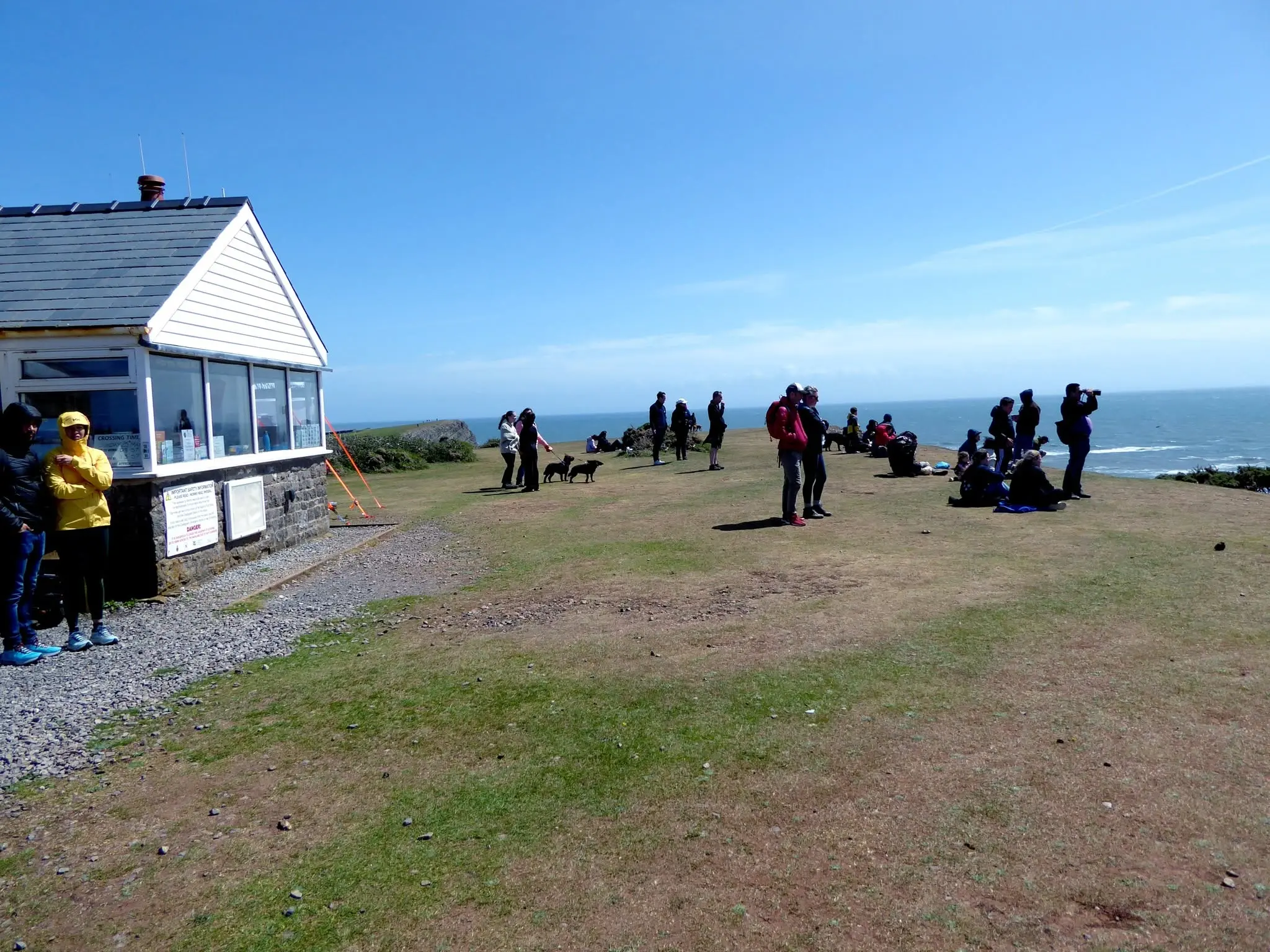 Visitors at NCI Worms Head Lookout Station