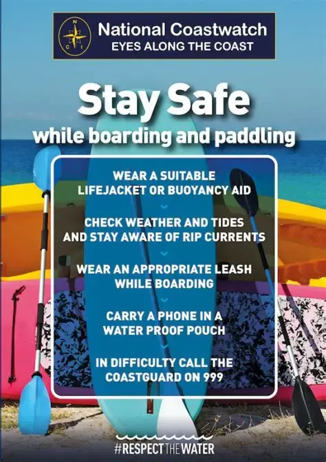 NCI Stay Safe: Paddleboarding safety card